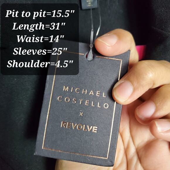 Michael Costello x REVOLVE Black Mesh Panel Blazer Sz S Dress NWT Cocktail - Picture 12 of 12